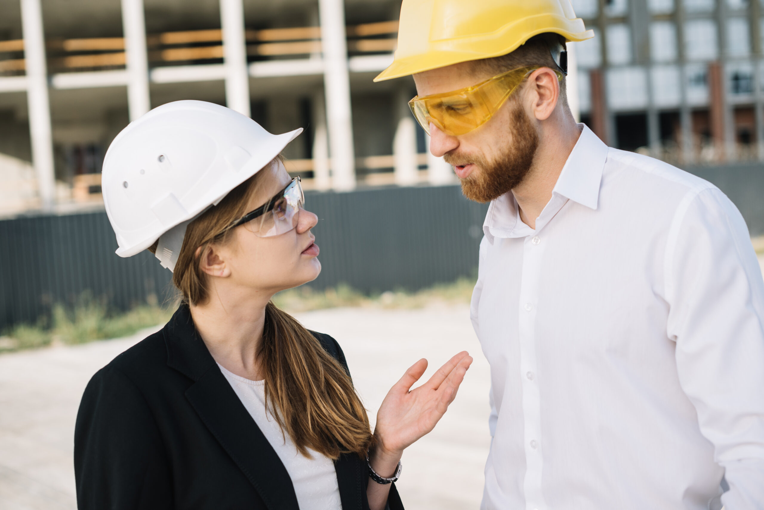 constructors-talking-construction-site